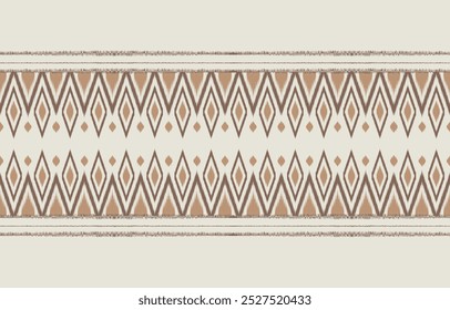 Geometric ethnic oriental ikat seamless pattern  color oriental. Aztec ornament print. Design for background ,curtain, carpet, wallpaper, clothing, wrapping, Batik, vector illustration.