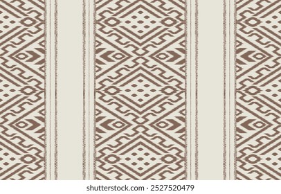 Geometric ethnic oriental ikat seamless pattern  color oriental. Aztec ornament print. Design for background ,curtain, carpet, wallpaper, clothing, wrapping, Batik, vector illustration.