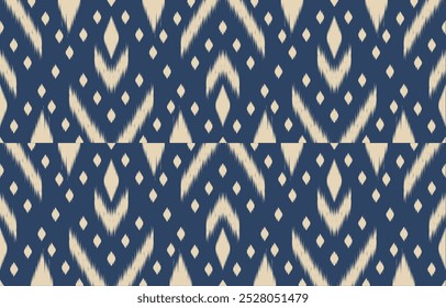 Geometric ethnic oriental ikat seamless pattern  color oriental. Aztec ornament print. Design for background ,curtain, carpet, wallpaper, clothing, wrapping, Batik, vector illustration.