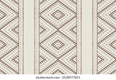 Geometric ethnic oriental ikat seamless pattern  color oriental. Aztec ornament print. Design for background ,curtain, carpet, wallpaper, clothing, wrapping, Batik, vector illustration.