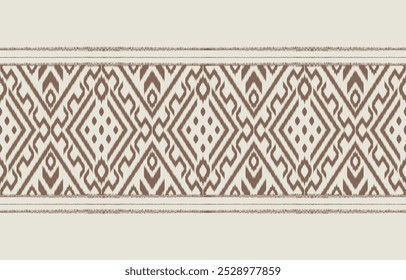 Geometric ethnic oriental ikat seamless pattern  color oriental. Aztec ornament print. Design for background ,curtain, carpet, wallpaper, clothing, wrapping, Batik, vector illustration.