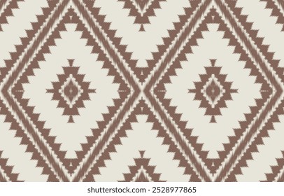 Geometric ethnic oriental ikat seamless pattern  color oriental. Aztec ornament print. Design for background ,curtain, carpet, wallpaper, clothing, wrapping, Batik, vector illustration.