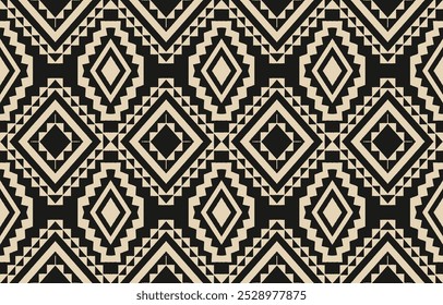 Geometric ethnic oriental ikat seamless pattern  color oriental. Aztec ornament print. Design for background ,curtain, carpet, wallpaper, clothing, wrapping, Batik, vector illustration.