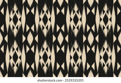 Geométrica étnica oriental ikat sin patrón de color oriental. Estampado de adorno azteca. Diseño para el fondo, cortina, alfombra, Fondo de pantalla, ropa, envoltura, Batik, Ilustración vectorial.