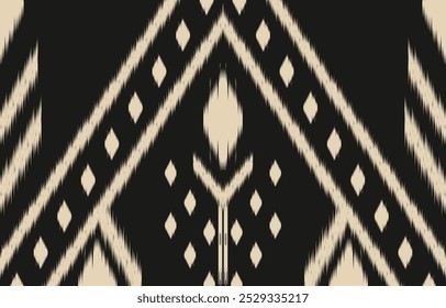 Geométrica étnica oriental ikat sin patrón de color oriental. Estampado de adorno azteca. Diseño para el fondo, cortina, alfombra, Fondo de pantalla, ropa, envoltura, Batik, Ilustración vectorial.