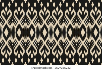 Geométrica étnica oriental ikat sin patrón de color oriental. Estampado de adorno azteca. Diseño para el fondo, cortina, alfombra, Fondo de pantalla, ropa, envoltura, Batik, Ilustración vectorial.