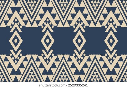 Geometric ethnic oriental ikat seamless pattern  color oriental. Aztec ornament print. Design for background ,curtain, carpet, wallpaper, clothing, wrapping, Batik, vector illustration.