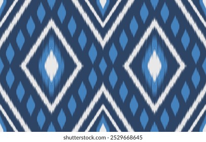 Geometric ethnic oriental ikat seamless pattern  color oriental. Aztec ornament print. Design for background ,curtain, carpet, wallpaper, clothing, wrapping, Batik, vector illustration.