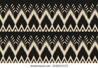 Geometric ethnic oriental ikat seamless pattern  color oriental. Aztec ornament print. Design for background ,curtain, carpet, wallpaper, clothing, wrapping, Batik, vector illustration.