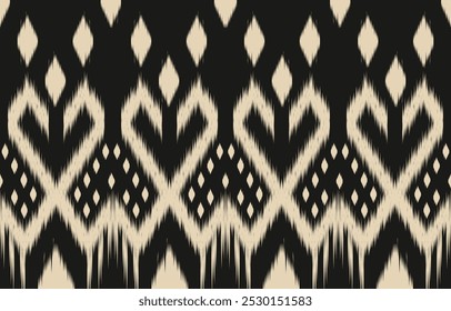 Geometric ethnic oriental ikat seamless pattern  color oriental. Aztec ornament print. Design for background ,curtain, carpet, wallpaper, clothing, wrapping, Batik, vector illustration.