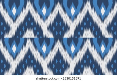 Geometric ethnic oriental ikat seamless pattern  color oriental. Aztec ornament print. Design for background ,curtain, carpet, wallpaper, clothing, wrapping, Batik, vector illustration.