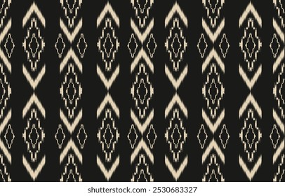 Geometric ethnic oriental ikat seamless pattern  color oriental. Aztec ornament print. Design for background ,curtain, carpet, wallpaper, clothing, wrapping, Batik, vector illustration.