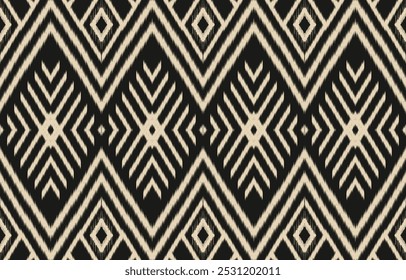 Geometric ethnic oriental ikat seamless pattern  color oriental. Aztec ornament print. Design for background ,curtain, carpet, wallpaper, clothing, wrapping, Batik, vector illustration.
