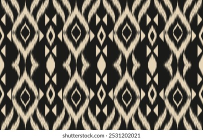 Geometric ethnic oriental ikat seamless pattern  color oriental. Aztec ornament print. Design for background ,curtain, carpet, wallpaper, clothing, wrapping, Batik, vector illustration.