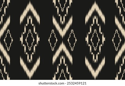 Geometric ethnic oriental ikat seamless pattern  color oriental. Aztec ornament print. Design for background ,curtain, carpet, wallpaper, clothing, wrapping, Batik, vector illustration.