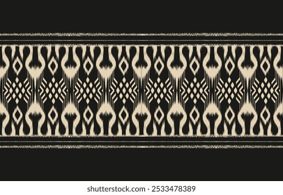 Geometric ethnic oriental ikat seamless pattern  color oriental. Aztec ornament print. Design for background ,curtain, carpet, wallpaper, clothing, wrapping, Batik, vector illustration.