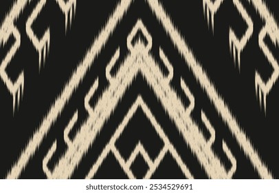 Geometric ethnic oriental ikat seamless pattern  color oriental. Aztec ornament print. Design for background ,curtain, carpet, wallpaper, clothing, wrapping, Batik, vector illustration.