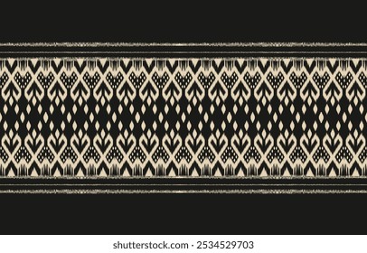 Geometric ethnic oriental ikat seamless pattern  color oriental. Aztec ornament print. Design for background ,curtain, carpet, wallpaper, clothing, wrapping, Batik, vector illustration.