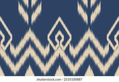 Geometric ethnic oriental ikat seamless pattern  color oriental. Aztec ornament print. Design for background ,curtain, carpet, wallpaper, clothing, wrapping, Batik, vector illustration.