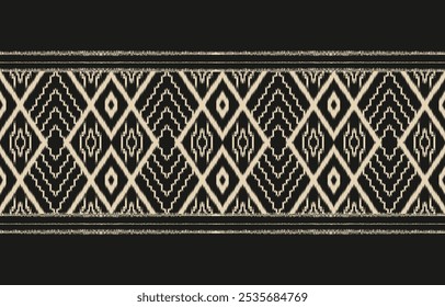 Geometric ethnic oriental ikat seamless pattern  color oriental. Aztec ornament print. Design for background ,curtain, carpet, wallpaper, clothing, wrapping, Batik, vector illustration.