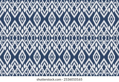 Geometric ethnic oriental ikat seamless pattern  color oriental. Aztec ornament print. Design for background ,curtain, carpet, wallpaper, clothing, wrapping, Batik, vector illustration.