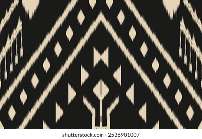 Geometric ethnic oriental ikat seamless pattern  color oriental. Aztec ornament print. Design for background ,curtain, carpet, wallpaper, clothing, wrapping, Batik, vector illustration.