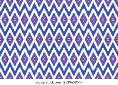 Geometric ethnic oriental ikat seamless pattern traditional Design for background, carpet, wallpaper, clothing and wrapping