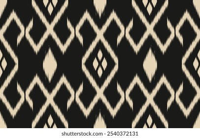 Geométrica étnica oriental ikat sin patrón de color oriental. Estampado de adorno azteca. Diseño para el fondo, cortina, alfombra, Fondo de pantalla, ropa, envoltura, Batik, Ilustración vectorial.