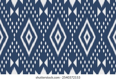 Geometric ethnic oriental ikat seamless pattern  color oriental. Aztec ornament print. Design for background ,curtain, carpet, wallpaper, clothing, wrapping, Batik, vector illustration.