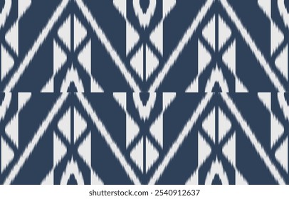 Geometric ethnic oriental ikat seamless pattern  color oriental. Aztec ornament print. Design for background ,curtain, carpet, wallpaper, clothing, wrapping, Batik, vector illustration.
