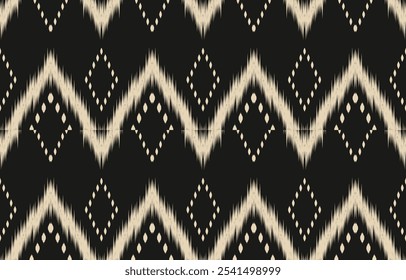 Geometric ethnic oriental ikat seamless pattern  color oriental. Aztec ornament print. Design for background ,curtain, carpet, wallpaper, clothing, wrapping, Batik, vector illustration.