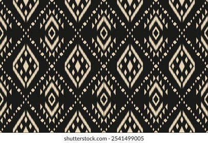 Geometric ethnic oriental ikat seamless pattern  color oriental. Aztec ornament print. Design for background ,curtain, carpet, wallpaper, clothing, wrapping, Batik, vector illustration.