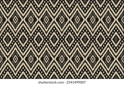 Geometric ethnic oriental ikat seamless pattern  color oriental. Aztec ornament print. Design for background ,curtain, carpet, wallpaper, clothing, wrapping, Batik, vector illustration.