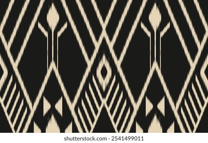 Geometric ethnic oriental ikat seamless pattern  color oriental. Aztec ornament print. Design for background ,curtain, carpet, wallpaper, clothing, wrapping, Batik, vector illustration.