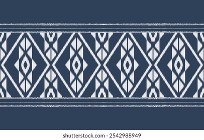 Geometric ethnic oriental ikat seamless pattern  color oriental. Aztec ornament print. Design for background ,curtain, carpet, wallpaper, clothing, wrapping, Batik, vector illustration.