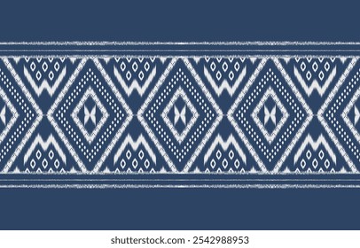 Geometric ethnic oriental ikat seamless pattern  color oriental. Aztec ornament print. Design for background ,curtain, carpet, wallpaper, clothing, wrapping, Batik, vector illustration.