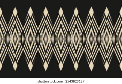 Geometric ethnic oriental ikat seamless pattern  color oriental. Aztec ornament print. Design for background ,curtain, carpet, wallpaper, clothing, wrapping, Batik, vector illustration.
