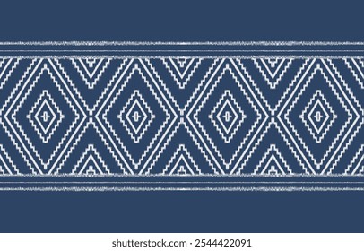 Geometric ethnic oriental ikat seamless pattern  color oriental. Aztec ornament print. Design for background ,curtain, carpet, wallpaper, clothing, wrapping, Batik, vector illustration.