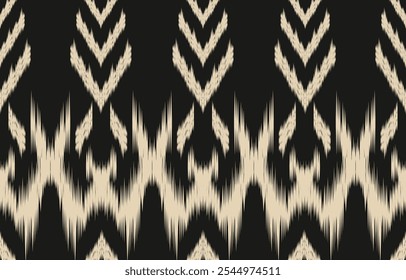 Geometric ethnic oriental ikat seamless pattern  color oriental. Aztec ornament print. Design for background ,curtain, carpet, wallpaper, clothing, wrapping, Batik, vector illustration.