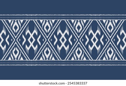 Geometric ethnic oriental ikat seamless pattern  color oriental. Aztec ornament print. Design for background ,curtain, carpet, wallpaper, clothing, wrapping, Batik, vector illustration.