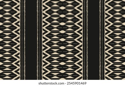 Geometric ethnic oriental ikat seamless pattern  color oriental. Aztec ornament print. Design for background ,curtain, carpet, wallpaper, clothing, wrapping, Batik, vector illustration.