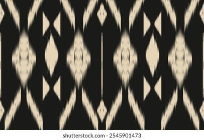 Geometric ethnic oriental ikat seamless pattern  color oriental. Aztec ornament print. Design for background ,curtain, carpet, wallpaper, clothing, wrapping, Batik, vector illustration.