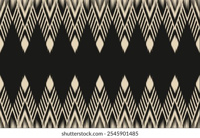 Geometric ethnic oriental ikat seamless pattern  color oriental. Aztec ornament print. Design for background ,curtain, carpet, wallpaper, clothing, wrapping, Batik, vector illustration.