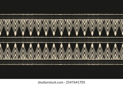 Geometric ethnic oriental ikat seamless pattern  color oriental. Aztec ornament print. Design for background ,curtain, carpet, wallpaper, clothing, wrapping, Batik, vector illustration.