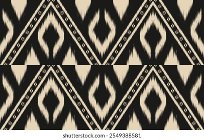 Geometric ethnic oriental ikat seamless pattern  color oriental. Aztec ornament print. Design for background ,curtain, carpet, wallpaper, clothing, wrapping, Batik, vector illustration.