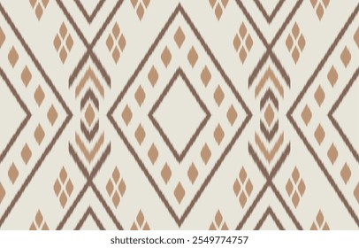 Geometric ethnic oriental ikat seamless pattern  color oriental. Aztec ornament print. Design for background ,curtain, carpet, wallpaper, clothing, wrapping, Batik, vector illustration.