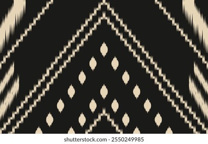 Geometric ethnic oriental ikat seamless pattern  color oriental. Aztec ornament print. Design for background ,curtain, carpet, wallpaper, clothing, wrapping, Batik, vector illustration.
