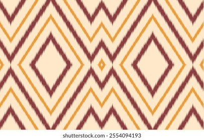 Geometric ethnic oriental ikat seamless pattern  color oriental. Aztec ornament print. Design for background ,curtain, carpet, wallpaper, clothing, wrapping, Batik, vector illustration.