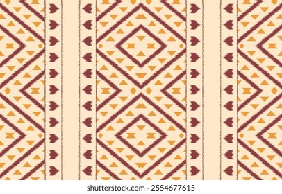 Geometric ethnic oriental ikat seamless pattern  color oriental. Aztec ornament print. Design for background ,curtain, carpet, wallpaper, clothing, wrapping, Batik, vector illustration.