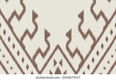 Geometric ethnic oriental ikat seamless pattern  color oriental. Aztec ornament print. Design for background ,curtain, carpet, wallpaper, clothing, wrapping, Batik, vector illustration.